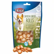 TRIXIE PREMIO Csirke-Sajt tekercsek 100g Jutalomfalat kutyáknak