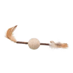   TRIXIE macska játék fogtisztítós Matatabi Pálca Tollakkal és Labdával 20cm