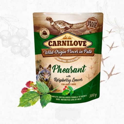 KT CARNILOVE kutya alutasakos PATÉ 300g Adult Pheasant with Raspberry