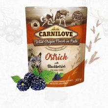 KT CARNILOVE kutya alutasakos PATÉ 300g Adult Ostrich with Blackberry