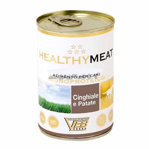 HEALTY MEAT monoproteines kutyakonzerv 400g Vaddisznó 95%+Rizs