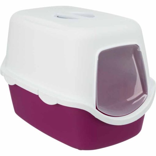 KT TRIXIE macska WC fedeles Vico (40x40x56cm) Bordó/Fehér