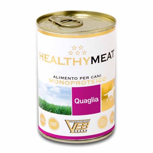 HEALTY MEAT monoproteines kutyakonzerv 400g Fürj 95%