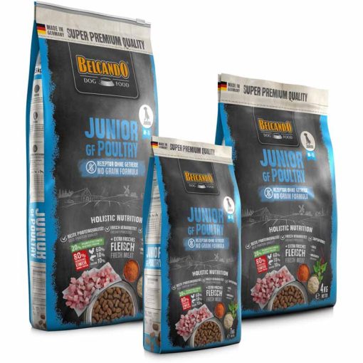 BELCANDO kutya száraztáp Junior GF Baromfi 12,5kg (friss hússal)