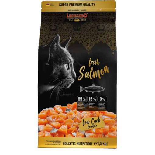 LEONARDO macskatáp Fresh Meat 1,5kg friss Lazac és Baromfihússal
