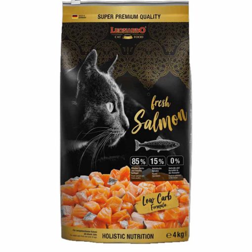 LEONARDO macskatáp Fresh Meat 4kg friss Lazac és Baromfihússal