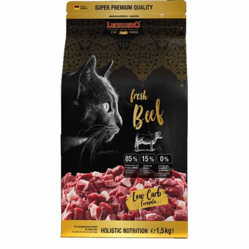 LEONARDO macskatáp Fresh Meat 1,5kg friss Marha és Baromfihússal