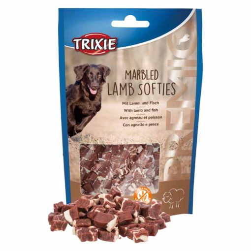 KT TRIXIE PREMIO Bárány márványos kockák 100g Jutalomfalat kutyáknak