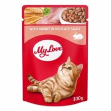 MY LOVE macska 85g Nyúl ízletes szószban Alutasakos Macskaeledel