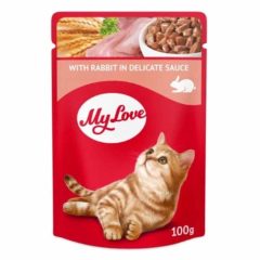   MY LOVE macska 85g Nyúl ízletes szószban Alutasakos Macskaeledel