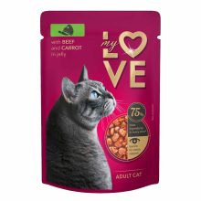 KT MY LOVE macska 85g Marha sárgarépa zselében Alutasakos Macskaeledel