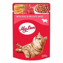 MY LOVE macska 85g Marha ízletes szószban Alutasakos Macskaeledel