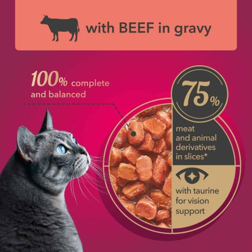 MY LOVE macska 85g Adult Marha ízletes szószban Alutasakos Macskaeledel