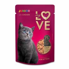 24x85g - KARTON MY LOVE macska Kitten Csirke ízletes szószban Alutasakos Macskaeledel