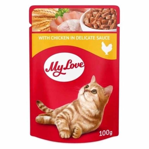 MY LOVE macska 24x85g Csirke ízletes szószban Alutasakos Macskaeledel