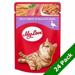  MY LOVE macska 24x85g Pulyka ízletes szószban Alutasakos Macskaeledel