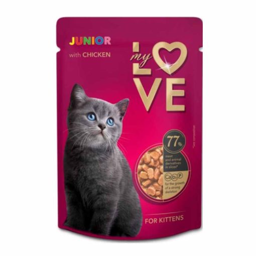 24x85g - KARTON MY LOVE macska Kitten ízletes szószban Alutasakos Macskaeledel