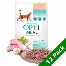 12x85g - MULTIPACK OPTIMEAL alutasakos macskaeledel Nyúl fehér szószban