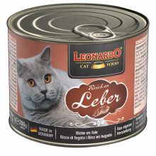 LEONARDO Premium macska konzerv Májban Gazdag 6x200G