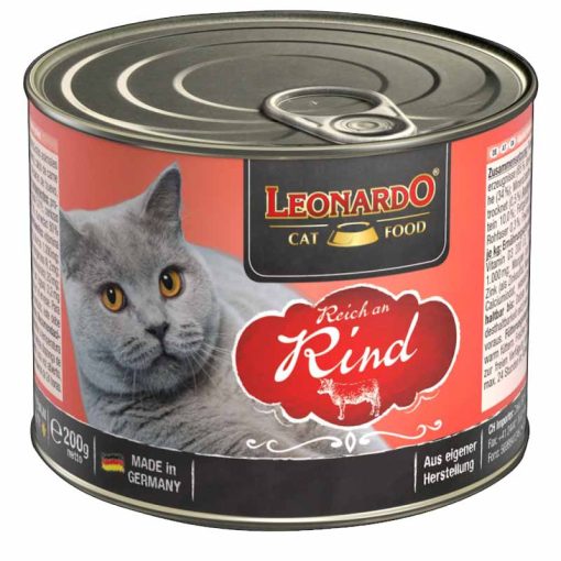 LEONARDO Premium macska konzerv Marhahúsban Gazdag 6x200G
