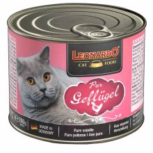 6x200G - KARTON LEONARDO Premium macska konzerv Szárnyashúsban Gazdag