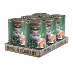   6x400G - KARTON LEONARDO Premium macska konzerv Kacsahúsban Gazdag