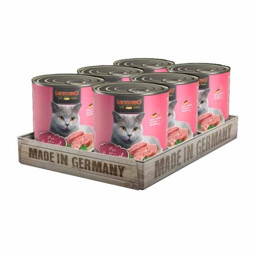 6x800G - KARTON LEONARDO Premium macska konzerv Szárnyashúsban Gazdag
