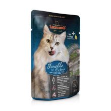 LEONARDO Finest Selection szinhúsos alutasakos macsaeledel Pisztráng Macskagyökérrel 16x85g