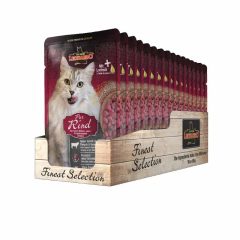   16x85g - KARTON LEONARDO Finest Selection szinhúsos alutasakos macsaeledel Szín Marhahússal