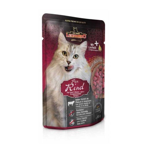 16x85g - KARTON LEONARDO Finest Selection szinhúsos alutasakos macsaeledel Szín Marhahússal