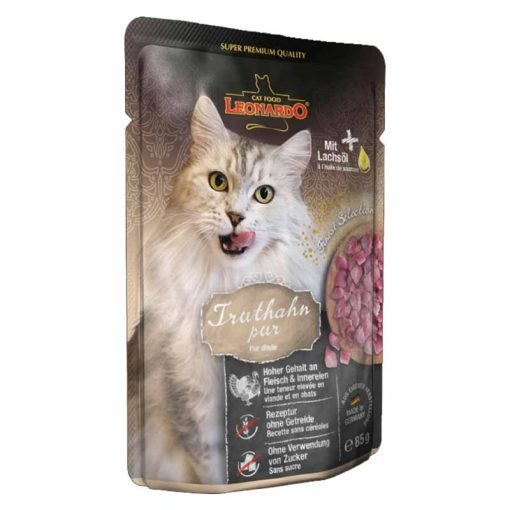 LEONARDO Finest Selection szinhúsos alutasakos macsaeledel Szín Pulykahússal 16x85g