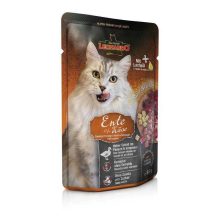 16x85g - KARTON LEONARDO Finest Selection szinhúsos alutasakos macsaeledel Kacsahús Sajttal