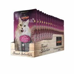   LEONARDO Finest Selection szinhúsos alutasakos macsaeledel Szín Csirkehússal 16x85g