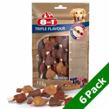 6db - KARTON 8IN1 Triple Flavour Skewers Húsos nyársak 113g
