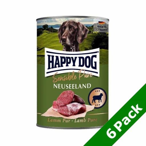 6db - KARTON HAPPY DOG konzerv kutya 400g Neuseeland