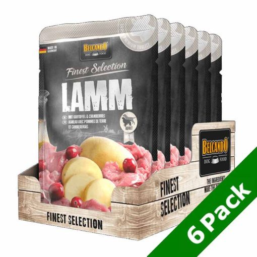 BELCANDO kutya alutasakos Bárányhús+Burgonya+Tőzegáfonya 6x300g