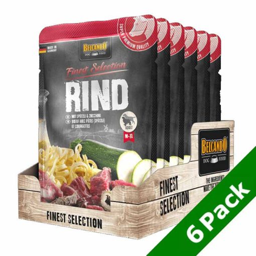 6x300g - KARTON BELCANDO kutya alutasakos Marhahús+Nokedli+Cukkini