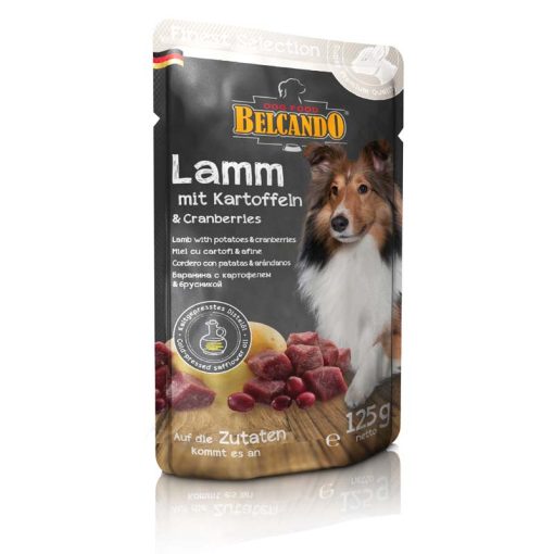 BELCANDO kutya alutasakos Bárányhús+Burgonya+Tőzegáfonya 12x125g