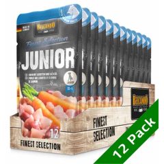  12x125g - KARTON BELCANDO kutya alutasakos Junior Csirkehús+Sárgarépa