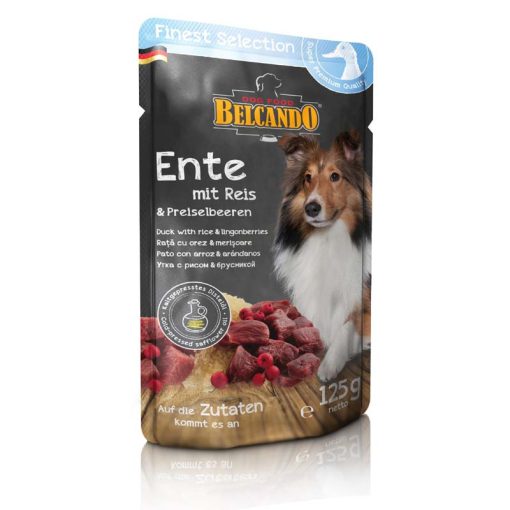 BELCANDO kutya alutasakos Kacsahús+Rizs+Vörösáfonya 12x125g