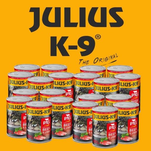 24x400g - KARTON JULIUS K9 kutya konzerv Marha és Máj