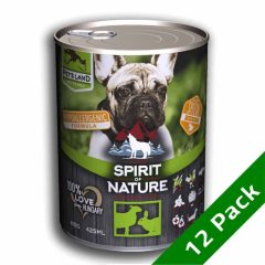   SPIRIT OF NATURE Dog Hypoallergen kutyakonzerv Bárányhússal és Nyúlhússal 12x415g