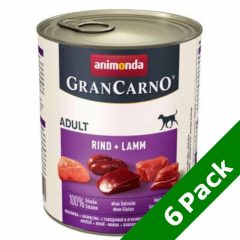   6x400g - KARTON ANIMONDA GRANCARNO Adult Marha+Bárány konzerv kutyáknak