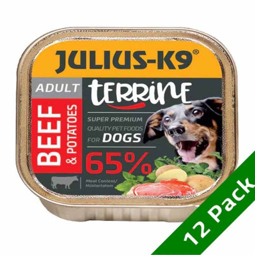 12x150g - KARTON JULIUS K9 kutya alutálkás Marha+Burgonya
