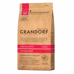  GRANDORF Dog Adult Lamb and Brown Rice Grain Free Medium&Maxi 10 Kg száraz kutyatáp