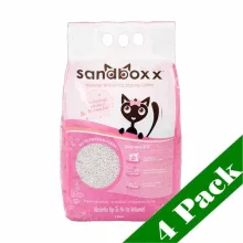 4 x 5L - KARTON SANDBOXX Ultra Prémium csomósodó macskaalom Púder illattal
