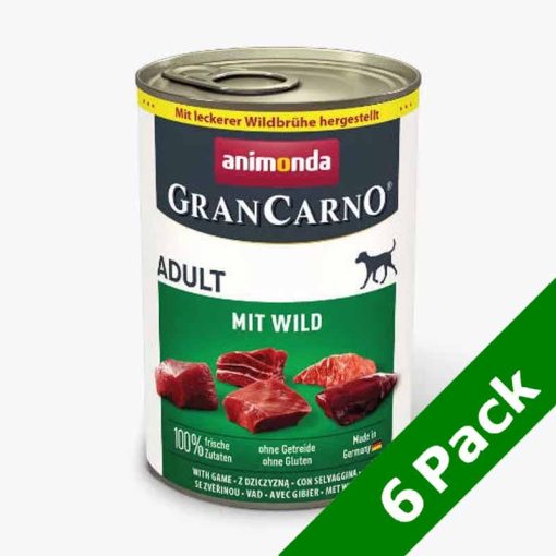6 x 400g - KARTON ANIMONDA GRANCARNO Adult Marha+Vad konzerv kutyáknak