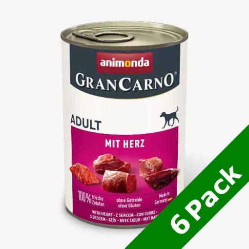 6 x 400g - KARTON ANIMONDA GRANCARNO Adult Szívvel konzerv kutyáknak