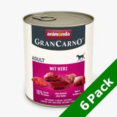  6 x 800g - KARTON ANIMONDA GRANCARNO Adult Sertés+Szív konzerv kutyáknak